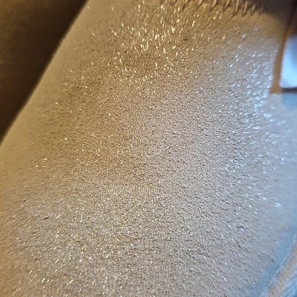 BEARPAW TODDLER GIRL FUR LINED REAL LEATHER ROSE GOLD GLITTER BOOTS SIZE 7 NWT - Picture 2 of 14